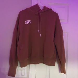 brown self love hoodie size m🤎